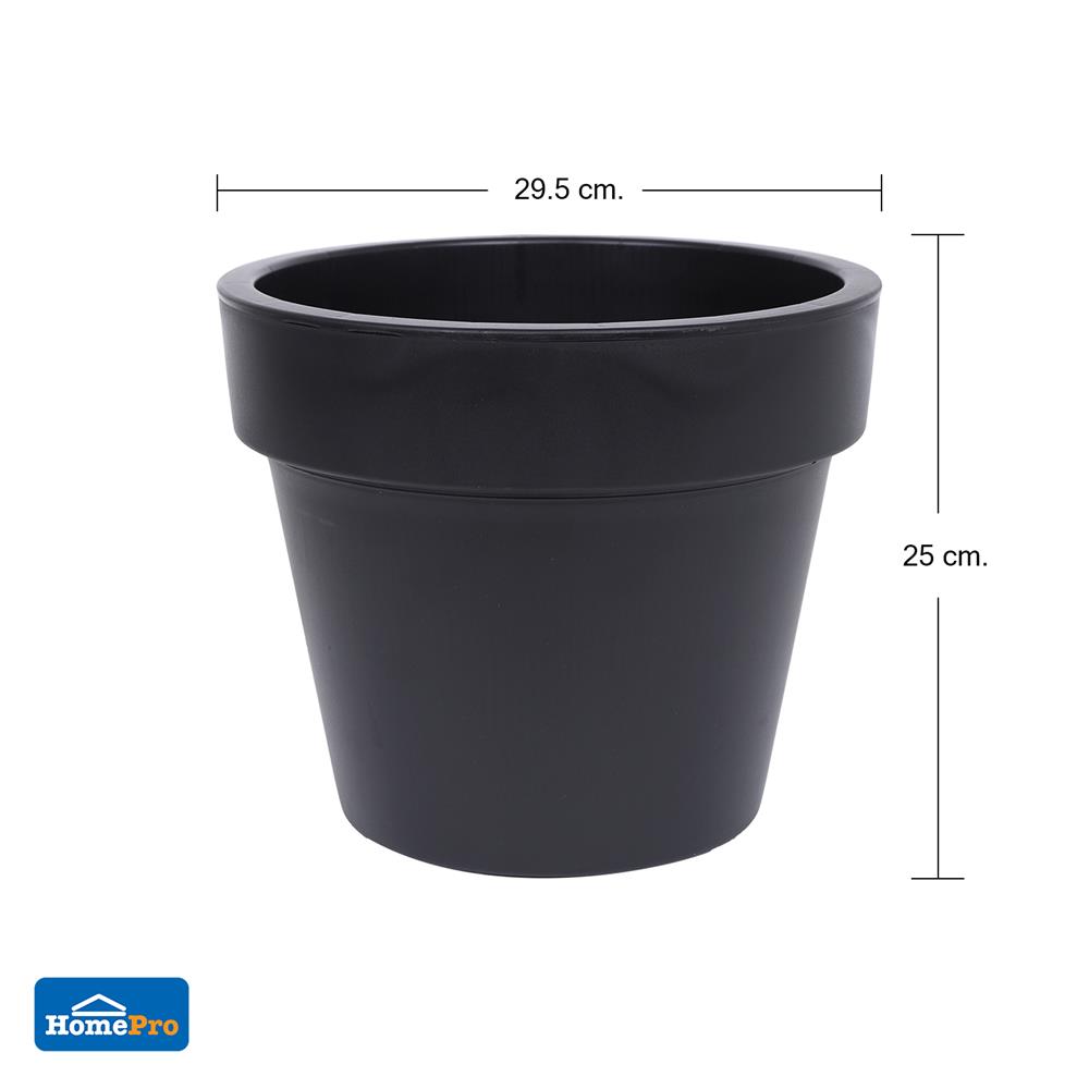 กระถางพลาสติก SPRING RING 29 ซม. สีดำ
