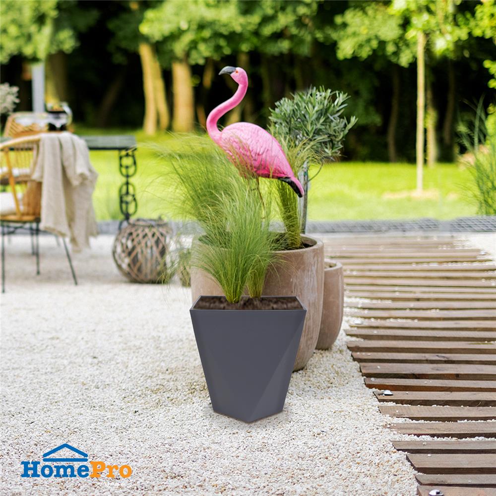 กระถางพลาสติก SPRING GRAM 32 ซม. สีเทา