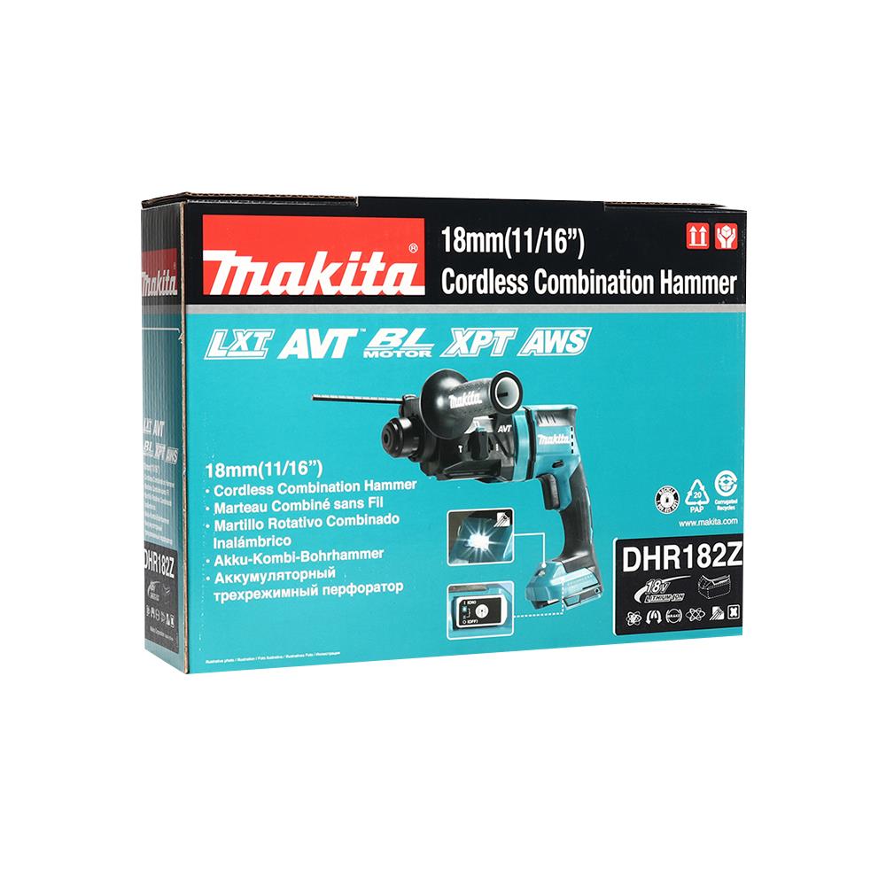 สว่านโรตารี่ไร้สาย (เฉพาะตัวเครื่อง) MAKITA DHR182Z 18 มม. 18 โวลต์