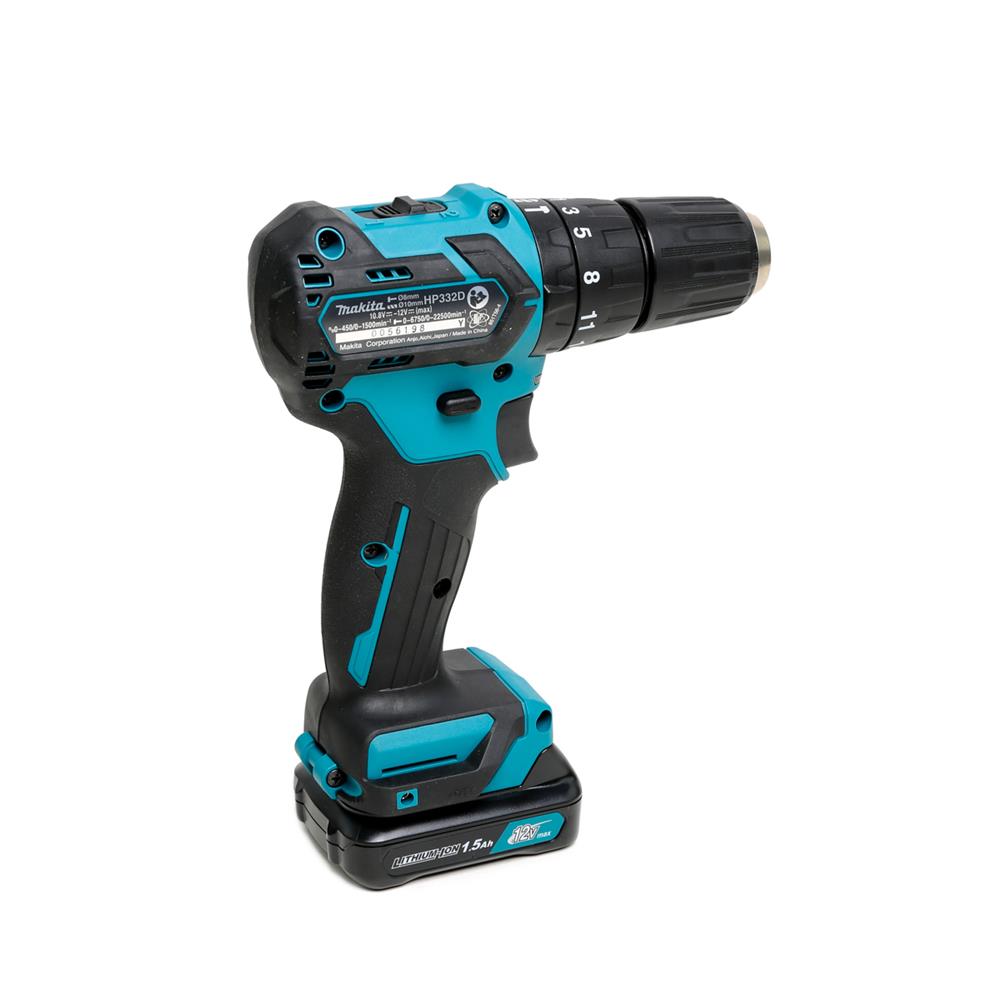 สว่านไร้สาย (พร้อมแบตเตอรี่) MAKITA M011-HP332DWYE 10 มม. 12 โวลต์