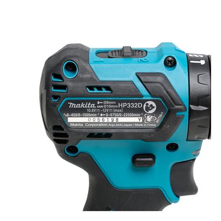 สว่านไร้สาย (พร้อมแบตเตอรี่) MAKITA M011-HP332DWYE 10 มม. 12 โวลต์_3