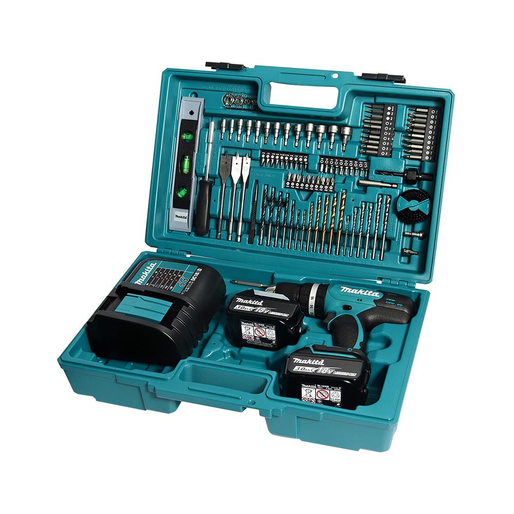 สว่านกระแทกไร้สาย (พร้อมแบตเตอรี่) MAKITA M011-DHP453FX13 13 มม. 18 โวลต์