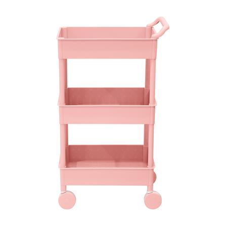 ชั้นวางของ 3 ชั้น มีล้อ STACKO 51.8x34.5x89.8 ซม. สีชมพู_2