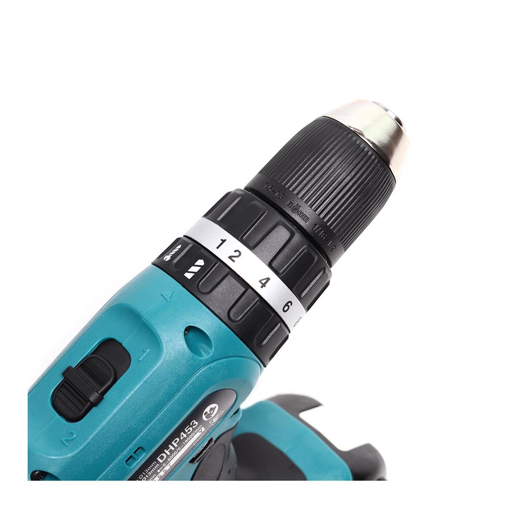 สว่านกระแทกไร้สาย (พร้อมแบตเตอรี่+กล่อง MAKPAC) MAKITA DHP453SF1J&nbsp;18 โวลต์