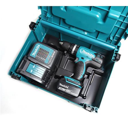สว่านกระแทกไร้สาย (พร้อมแบตเตอรี่+กล่อง MAKPAC) MAKITA DHP453SF1J 18 โวลต์_4