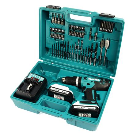สว่านกระแทกไร้สาย MAKITA HP488DYEX1 18 โวลต์ พร้อมชุดอุปกรณ์เสริม (แพ็ก 74 ชิ้น)_1