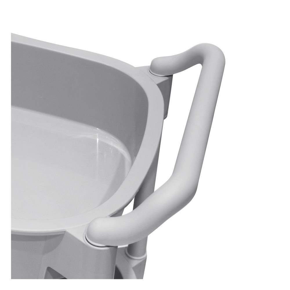 ชั้นวางของ 3 ชั้น มีล้อ STACKO 49.8x33x81 ซม. สีเทา