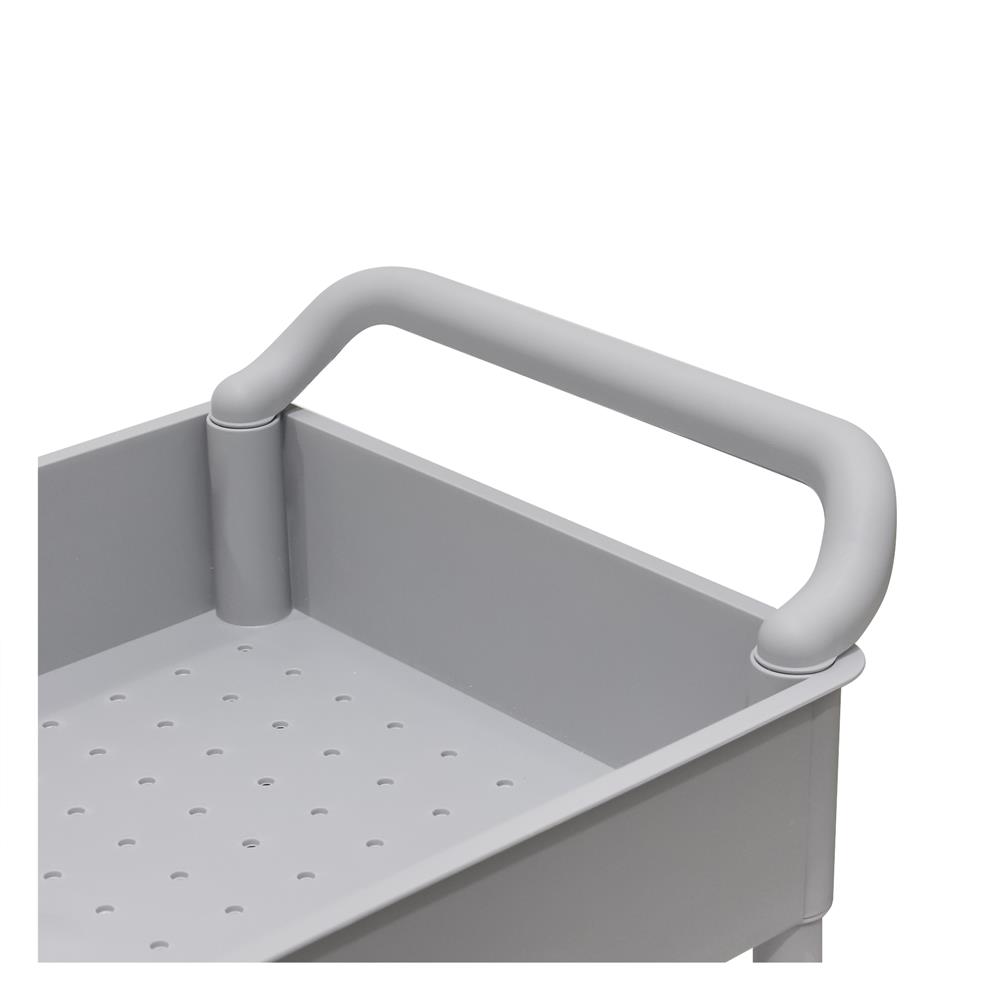 ชั้นวางของ 3 ชั้น มีล้อ STACKO 51.8x34.5x89.8 ซม. สีเทา