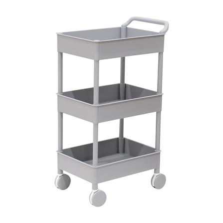 ชั้นวางของ 3 ชั้น มีล้อ STACKO 51.8x34.5x89.8 ซม. สีเทา