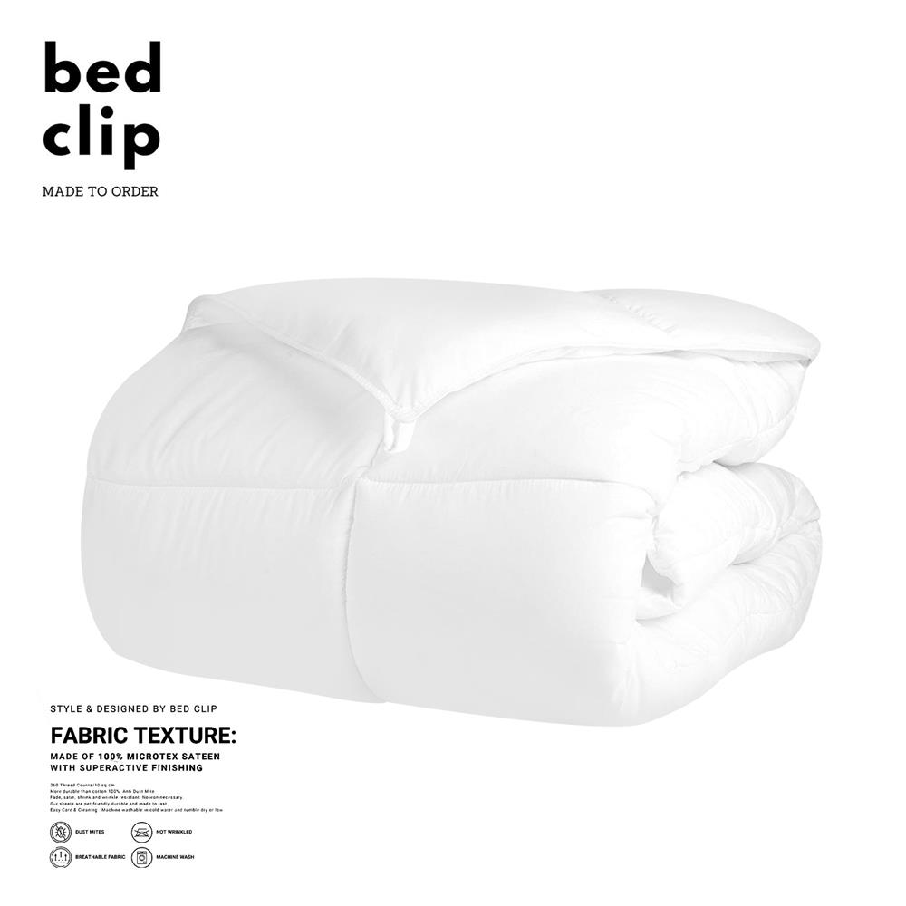 ไส้ผ้านวม BED CLIP MICROTEX 100X90 นิ้ว สีขาว