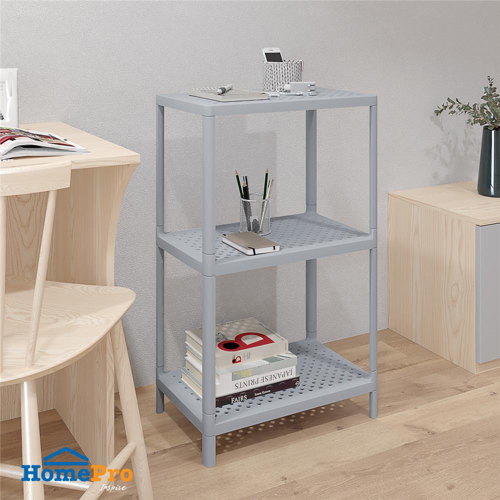 ชั้นวางของ 3 ชั้น STACKO MONO 50x30x81 ซม. สีเทา