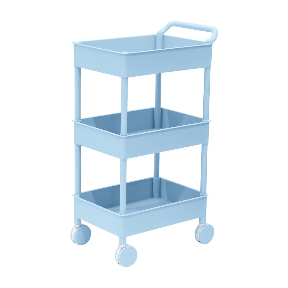 ชั้นวางของ 3 ชั้น มีล้อ STACKO 51.8x34.5x89.8 ซม. สีฟ้า_1