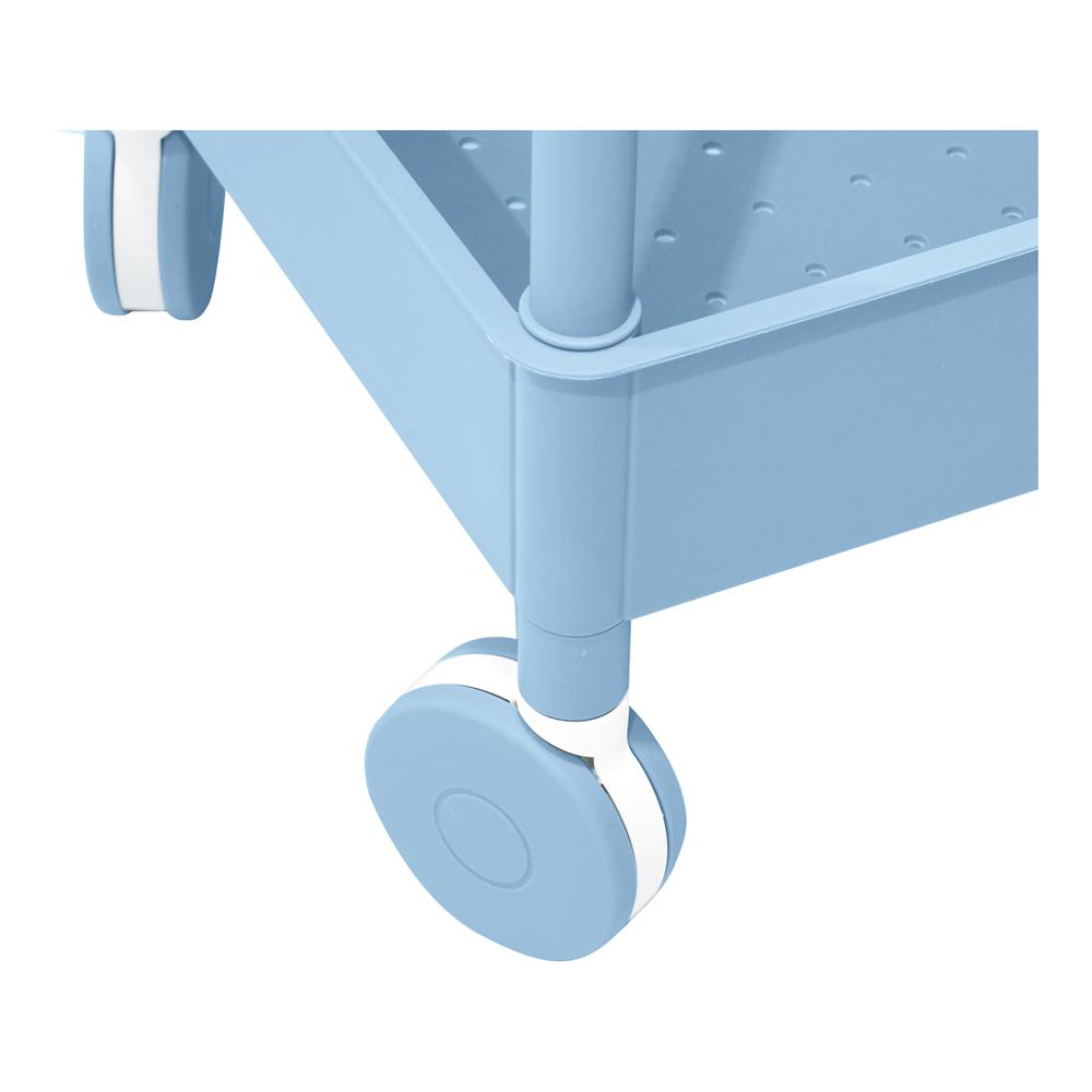 ชั้นวางของ 3 ชั้น มีล้อ STACKO 51.8x34.5x89.8 ซม. สีฟ้า
