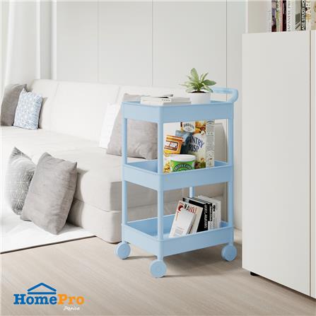 ชั้นวางของ 3 ชั้น มีล้อ STACKO 51.8x34.5x89.8 ซม. สีฟ้า_5