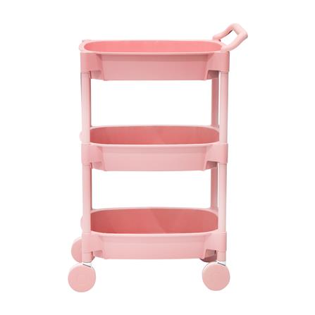 ชั้นวางของ 3 ชั้น มีล้อ STACKO 49.8x33x81 ซม. สีชมพู_2