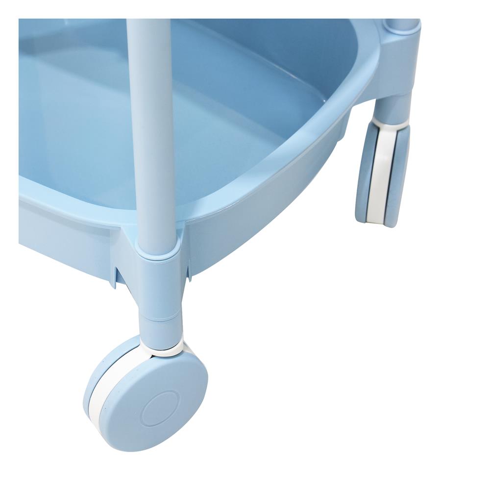 ชั้นวางของ 3 ชั้น มีล้อ STACKO 49.8x33x81 ซม. สีฟ้า