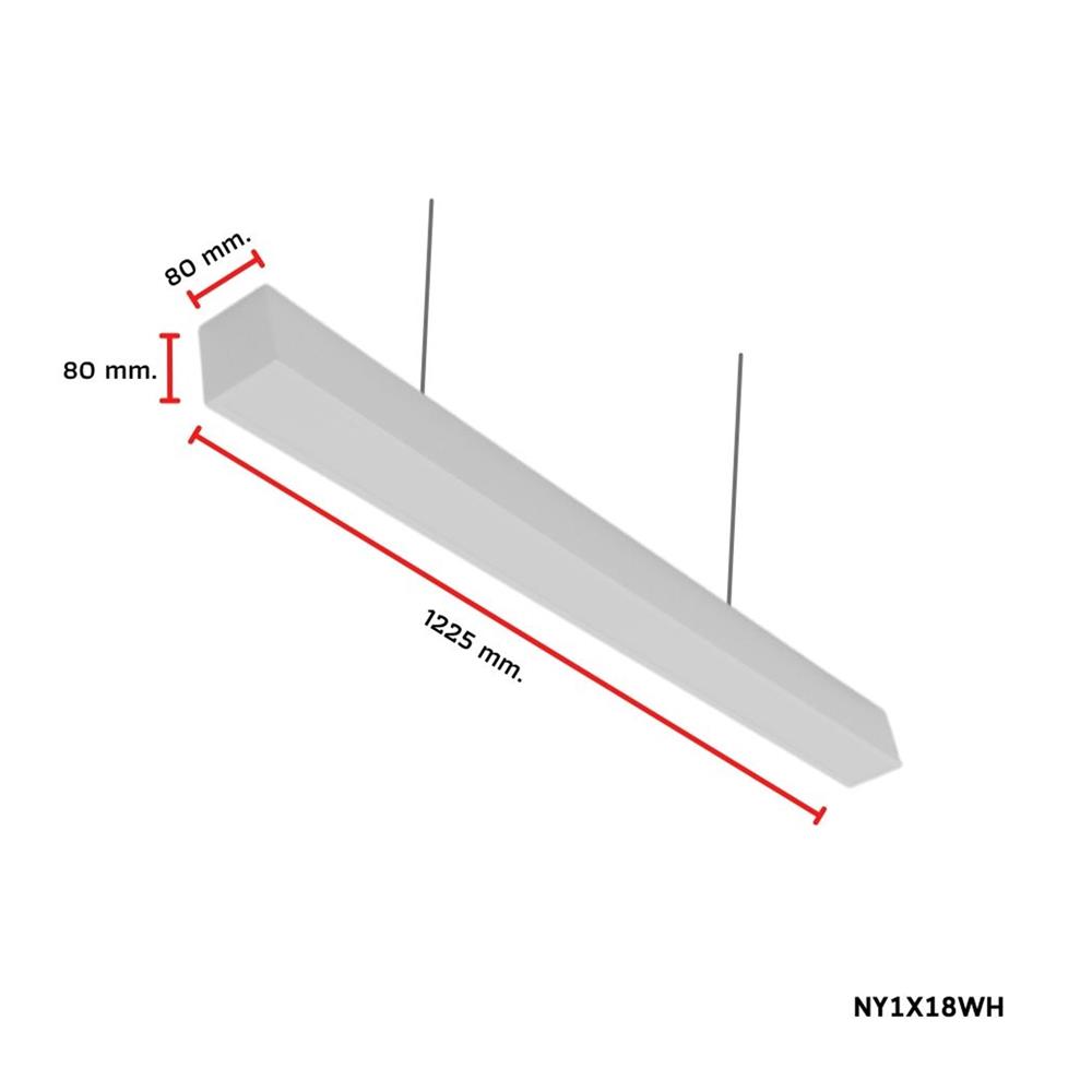 โคมติดลอย CARINI NY1X18WH 1x120 ซม. สีขาว