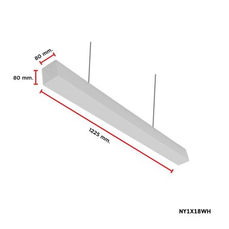 โคมติดลอย CARINI NY1X18WH 1x120 ซม. สีขาว_6