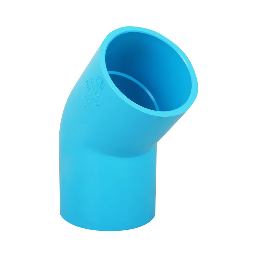 ข้องอ 45 องศา หนา SCG 80 มม.3 นิ้ว สีฟ้า