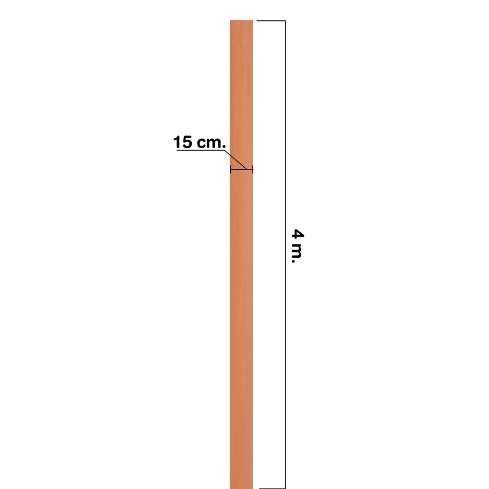 ไม้เชิงชาย ลบมุม ตราเพชร 1.6x15x400 ซม. สีรองพื้นสักทอง