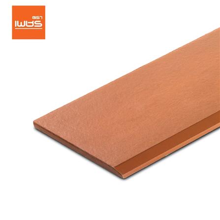 ไม้เชิงชาย ลบมุม ตราเพชร 1.6x15x400 ซม. สีรองพื้นสักทอง_0