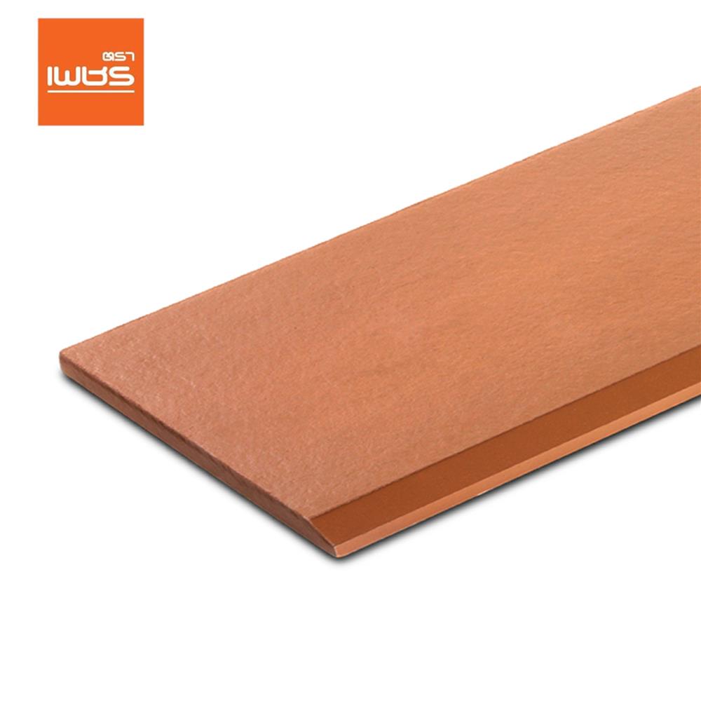 ไม้เชิงชาย ลบมุม ตราเพชร 1.6x20x300 ซม. สีรองพื้นสักทอง