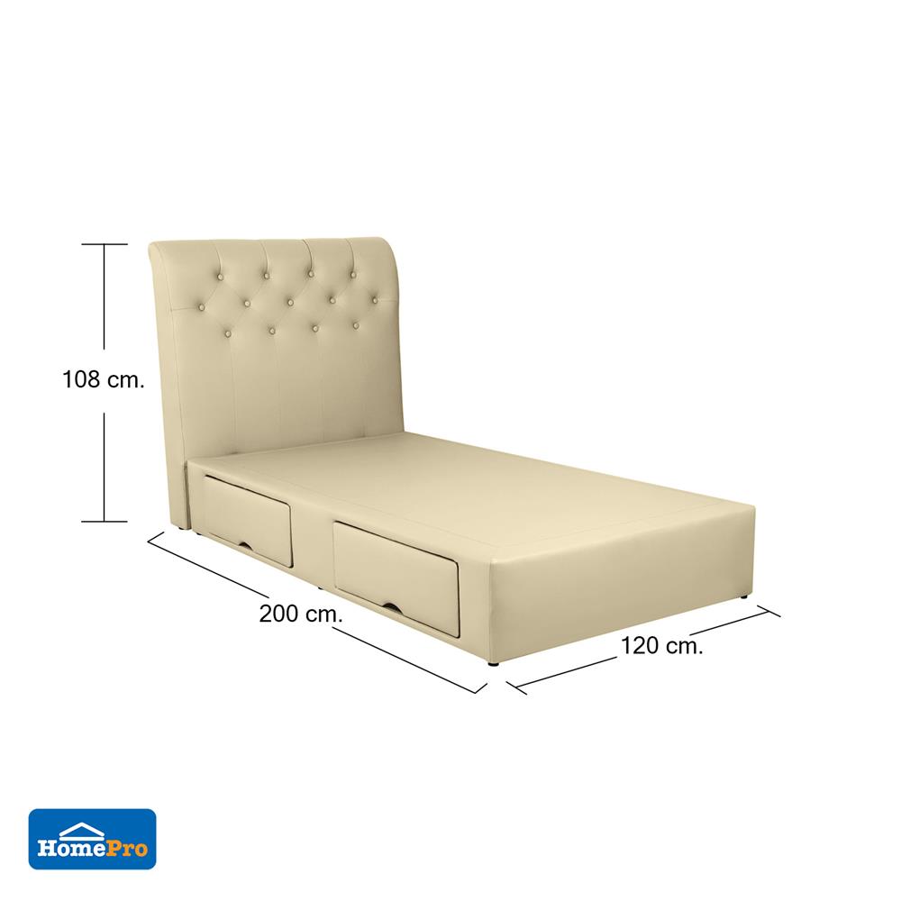 ฐานรองหัวเตียง 3.5 ฟุต HOME LIVING STYLE ROME-R สีครีม