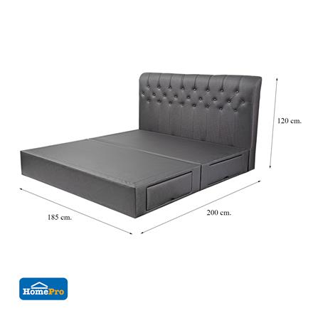 ฐานรองหัวเตียง 6 ฟุต HOME LIVING STYLE ROME-L สีดำ_6