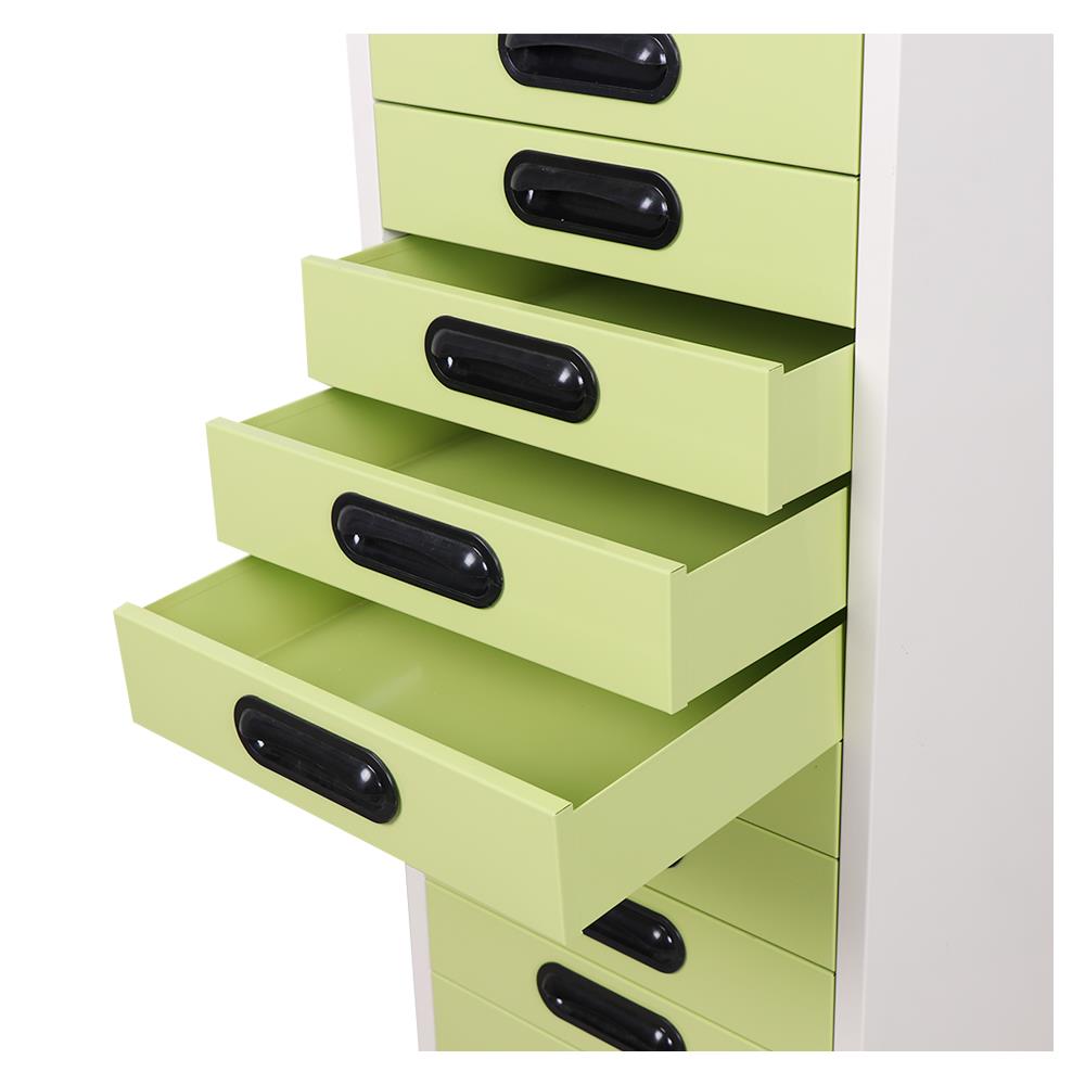 ตู้ลิ้นชักเหล็ก 15 ลิ้นชัก KOL KA-1319 สีเขียว