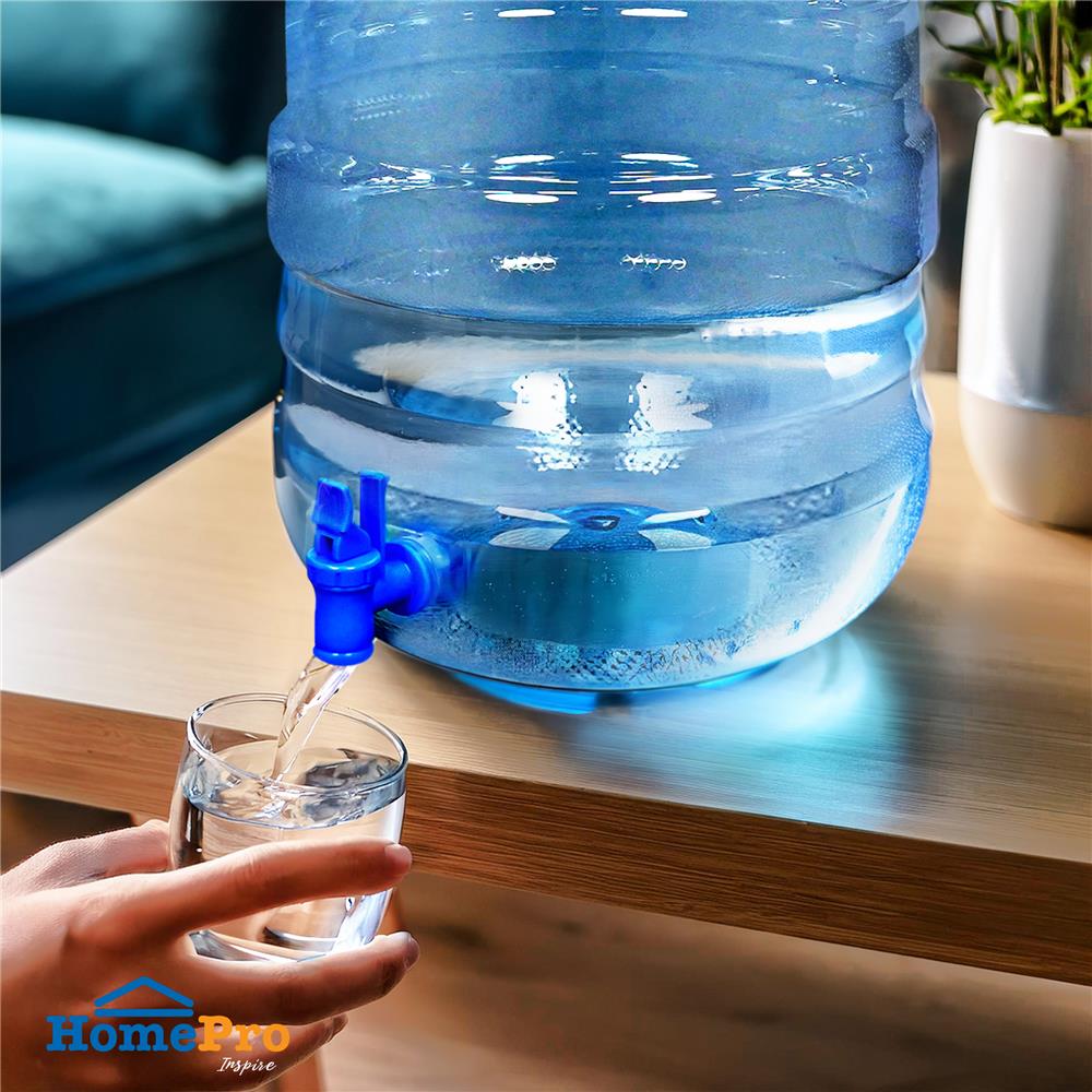 ถังน้ำดื่มมีก๊อก ME LIVING QLINE สีฟ้า 20 ลิตร