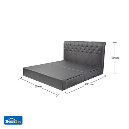 ฐานรองหัวเตียง 5 ฟุต HOME LIVING STYLE ROME-L สีดำ_6