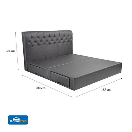 ฐานรองหัวเตียง 6 ฟุต HOME LIVING STYLE ROME-R สีดำ_6