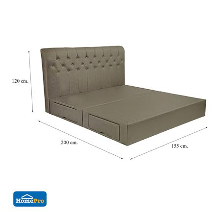 ฐานรองหัวเตียง 5 ฟุต HOME LIVING STYLE ROME-R สี TAUPE_6