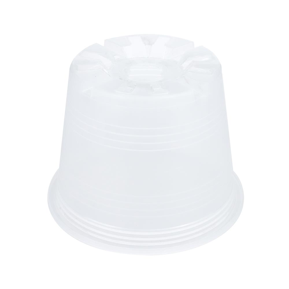 กระถางต้นไม้ SPRING 5.5 นิ้ว สีขาวใส แพ็ค 5 ใบ