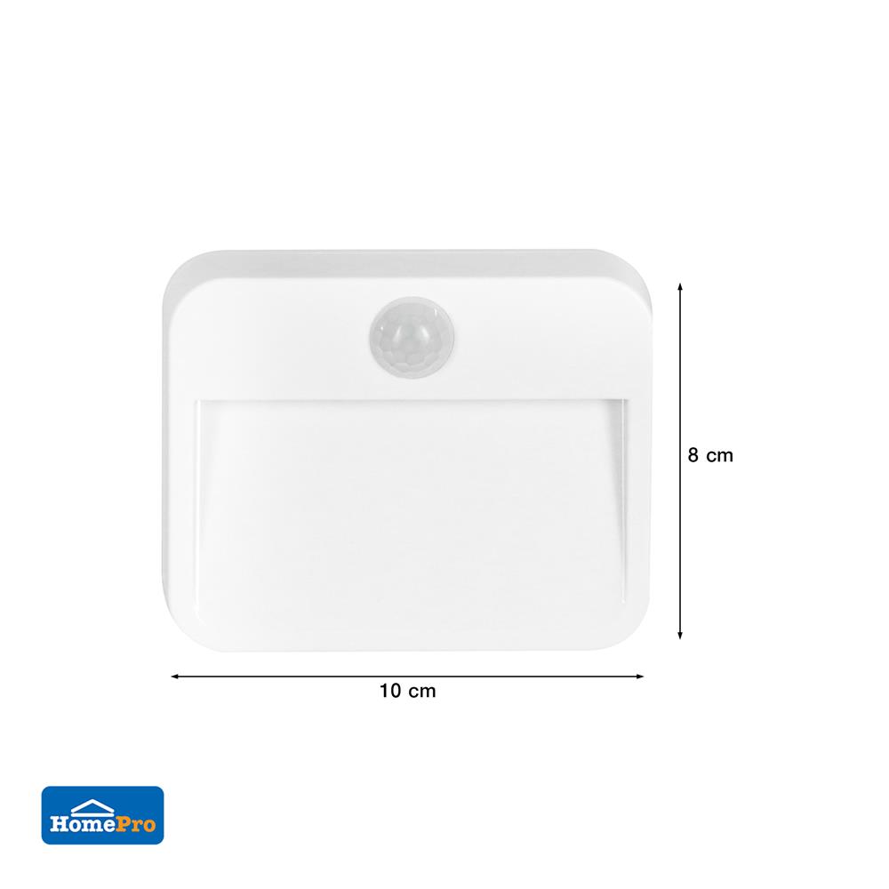 ไฟ LED อัตโนมัติ แบบเหลี่ยม ELECKTA 0.6 วัตต์ แสงขาว