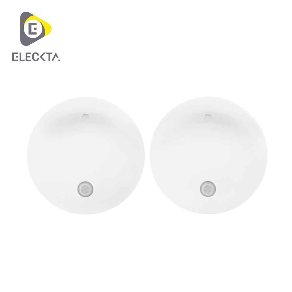 ไฟ LED อัตโนมัติ แบบกลม ELECKTA 0.5 วัตต์ แสงขาว แพ็ก 2 ชิ้น