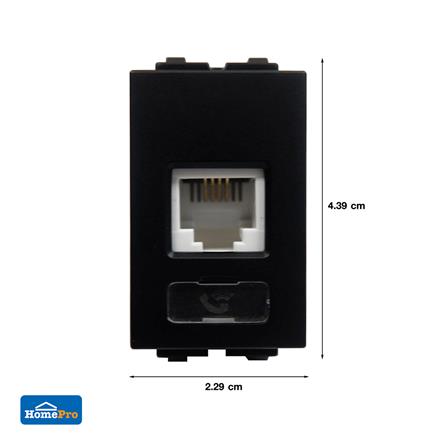 เต้ารับโทรศัพท์ ELECKTA BASIC 6P/4C RJ11 สีดำ_3