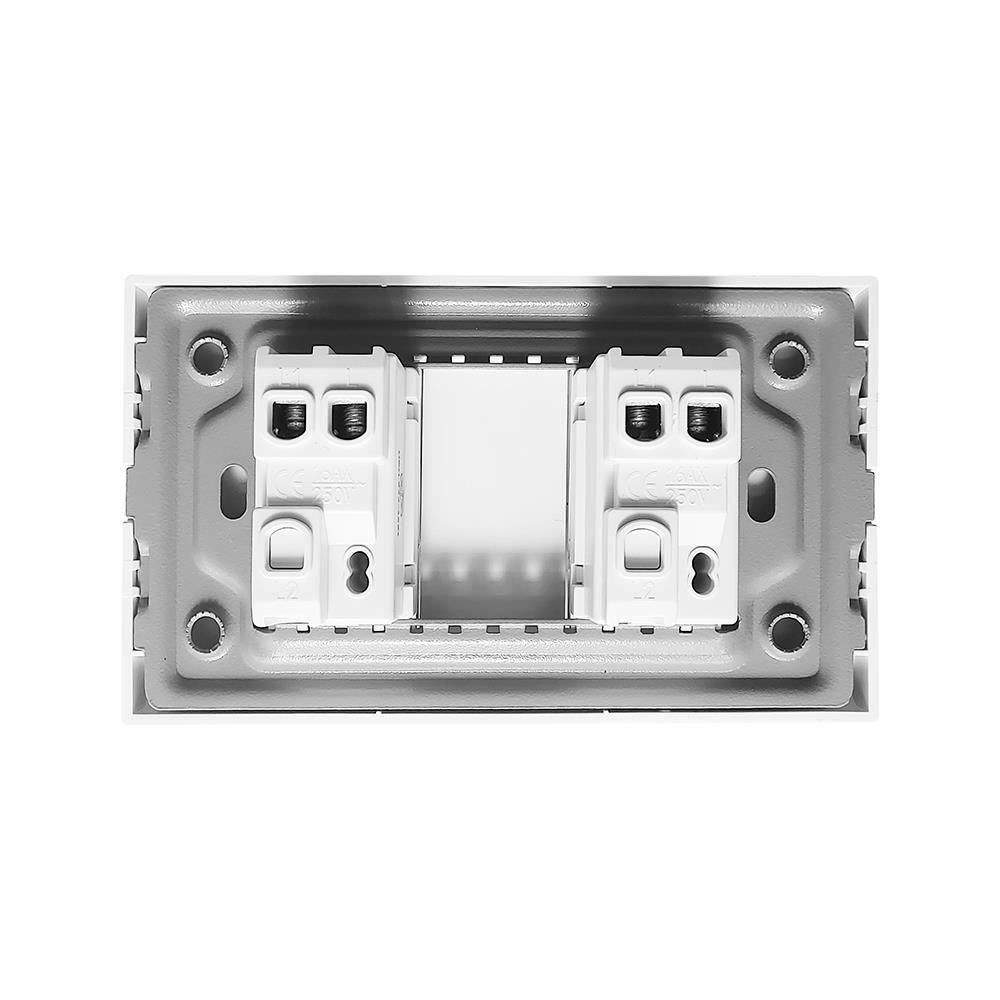 ชุดสวิตช์ 1 ทาง 2 ช่อง ELECKTA BASIC สีขาว