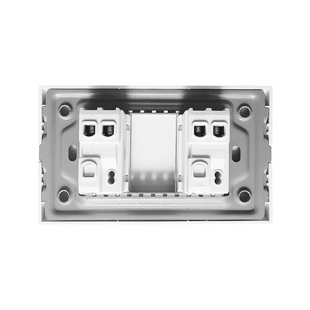 ชุดสวิตช์ 1 ทาง 2 ช่อง ELECKTA BASIC สีขาว_1