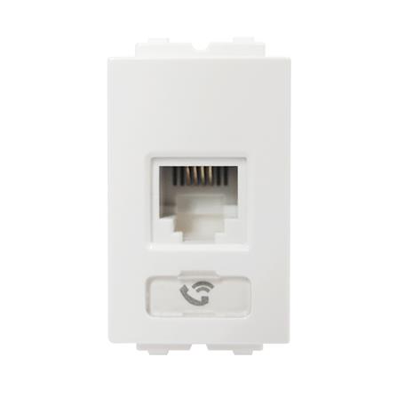 เต้ารับโทรศัพท์ ELECKTA BASIC 6P/4C RJ11 สีขาว
