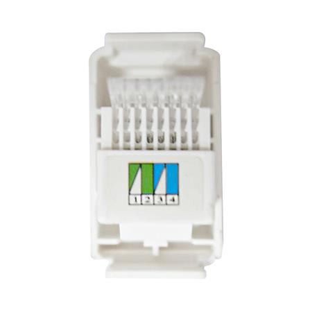 เต้ารับโทรศัพท์ ELECKTA BASIC 6P/4C RJ11 สีขาว_2