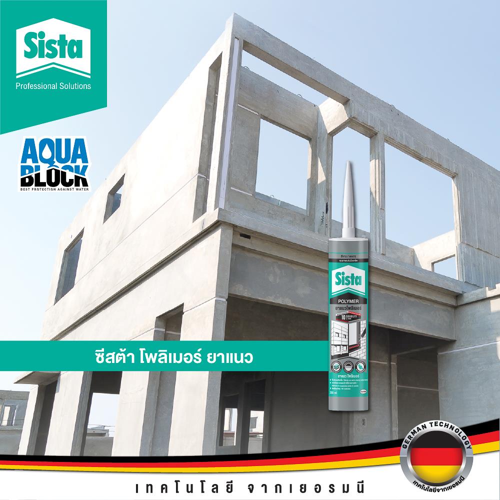 โพลีเมอร์อุดรอย SISTA POLYMER SEALANT 290 มล. สีดำ