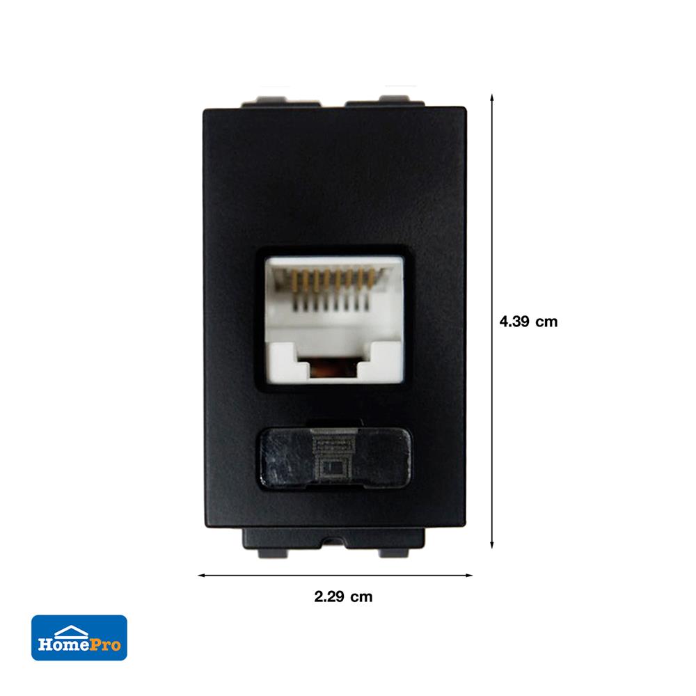 เต้ารับคอมพิวเตอร์ ELECKTA BASIC CAT 6 สีดำ