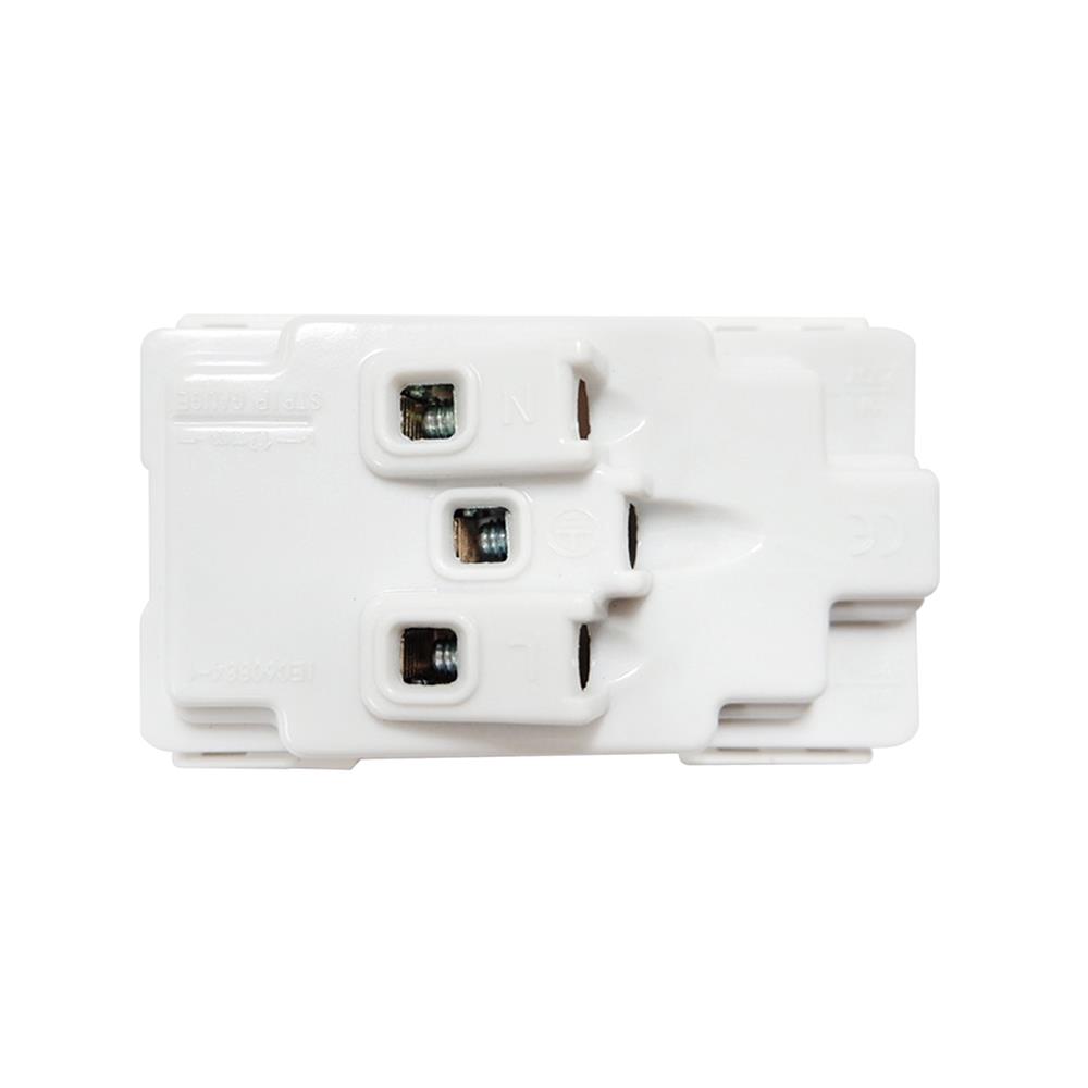 เต้ารับคู่ 3 ขา ELECKTA BASIC สีขาว