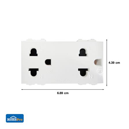 เต้ารับคู่ 3 ขา ELECKTA BASIC สีขาว_3