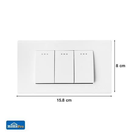ชุดสวิตช์ 1 ทาง 3 ช่อง ELECKTA BASIC สีขาว_3