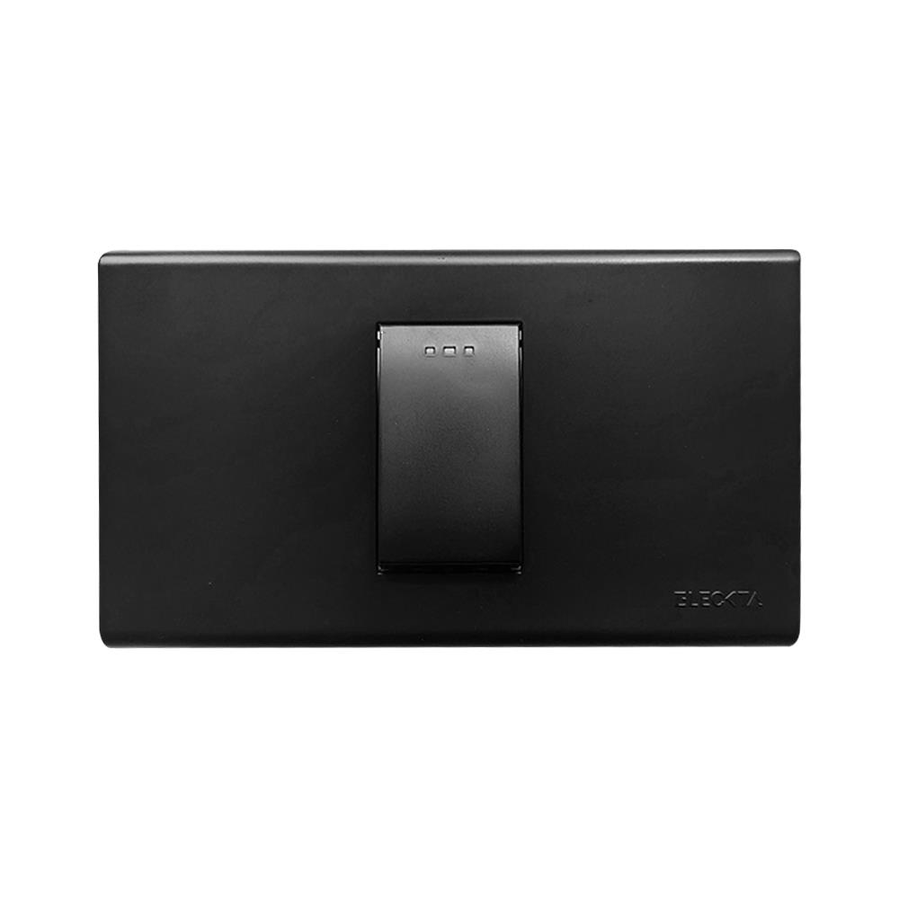 ชุดสวิตช์ 1 ทาง 1 ช่อง ELECKTA BASIC สีดำ
