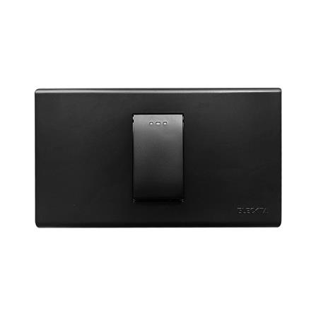 ชุดสวิตช์ 1 ทาง 1 ช่อง ELECKTA BASIC สีดำ_0