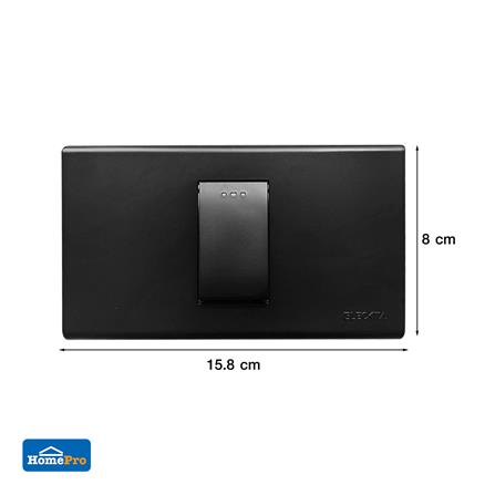 ชุดสวิตช์ 1 ทาง 1 ช่อง ELECKTA BASIC สีดำ_2