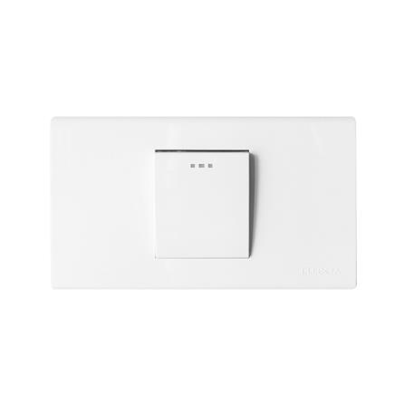 ชุดสวิตช์ 1 ทาง 1.5 ช่อง ELECKTA BASIC สีขาว